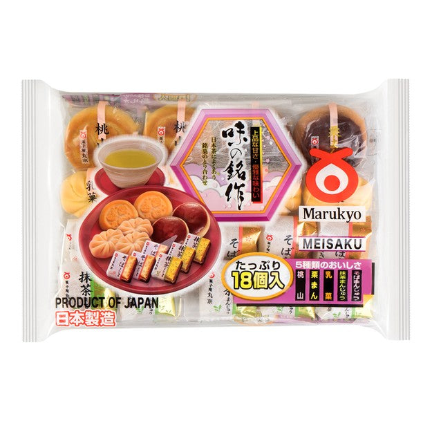 日本丸京菓子庵 什锦迷你糕点 5种口味 18枚入 250g